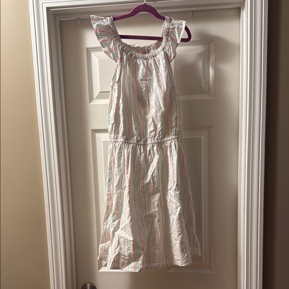 Fat Face Striped Kids Dress in pastel stripes, Girls 12/13, NWT